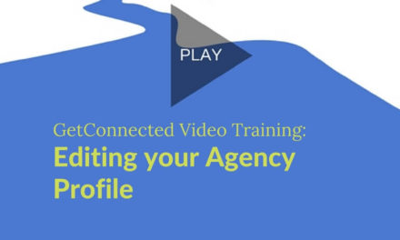 Editing Your Agency Profile on GetConnected