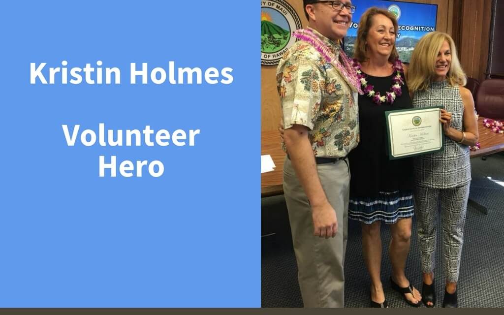 Kristin Holmes, Volunteer Hero