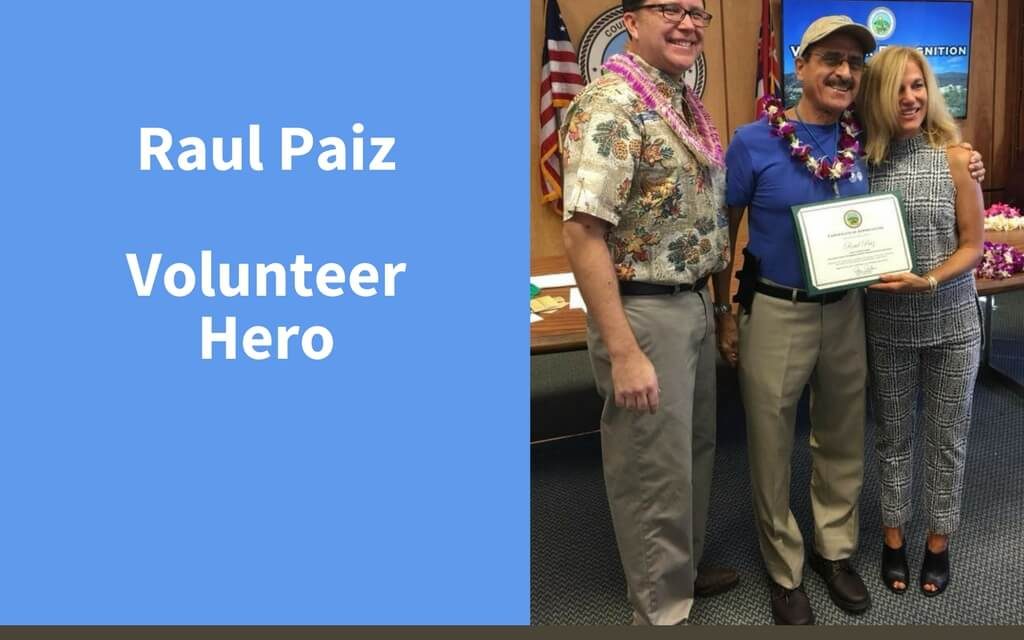 Raul Paiz, Volunteer Hero